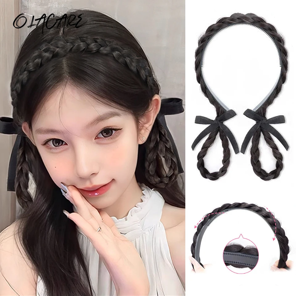 Synthetic Braided Headband Wig for Women