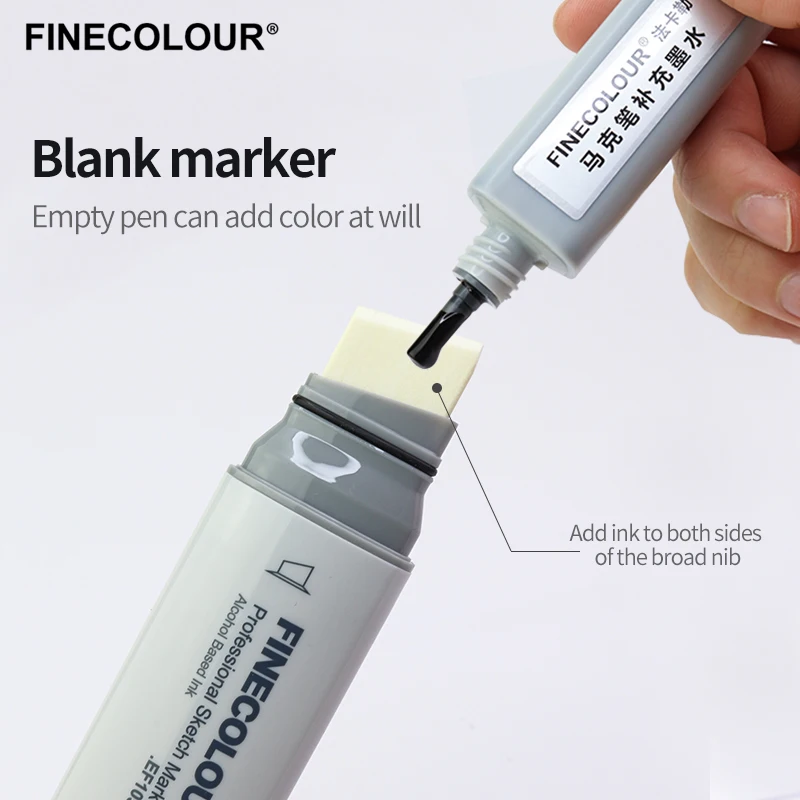 Finecolour 20mm Wide Markers Alcohol Line Sketching Markers Pen Drawing Art Marker For Large Area Painting Art Supplies 1Pcs 5