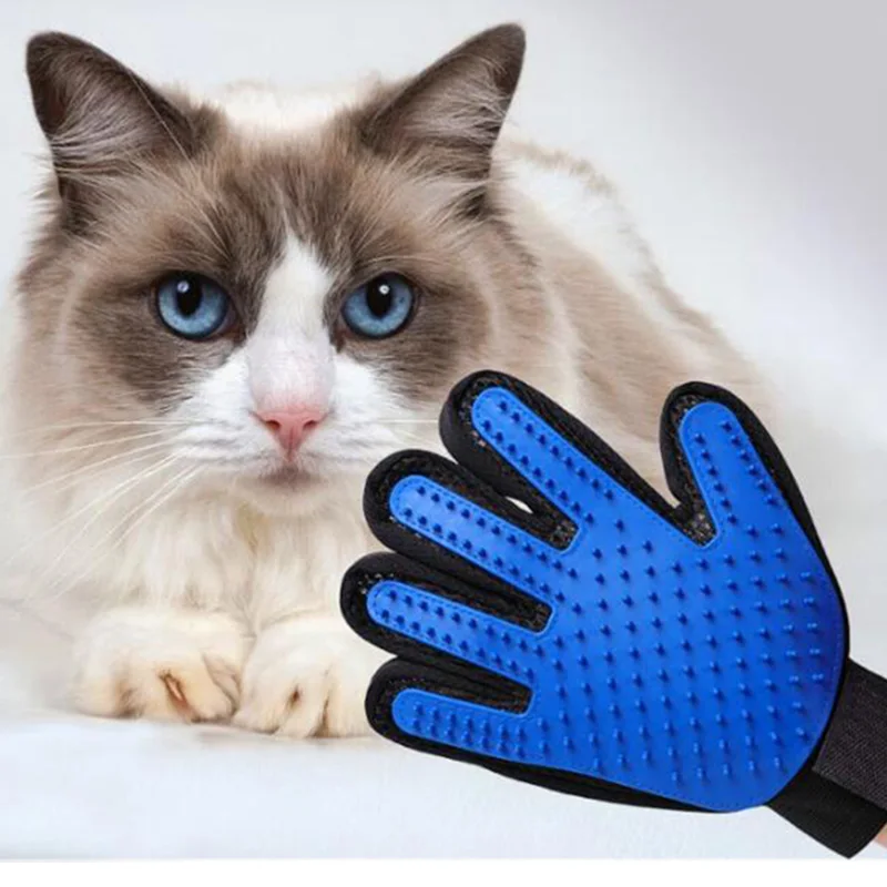 Pet Glove Cat Grooming Hair Deshedding Brush Clean Massage For Animal Dog Horse Massage Combs Cat Pet Supplies Accessoies cat grooming brush pet grooming gloves pet hair remover gloves