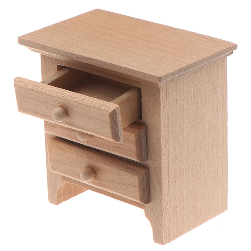 1/12 domek dla lalek miniaturowe drewno szafka nocna akcesoria meblowe modelu