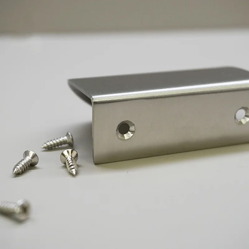 SS Cabinet Drawer Dresser Pulls Silver Furniture Knobs Stainless Kitchen Cupboard Wardrobe Door Pull Handles 1Pack
