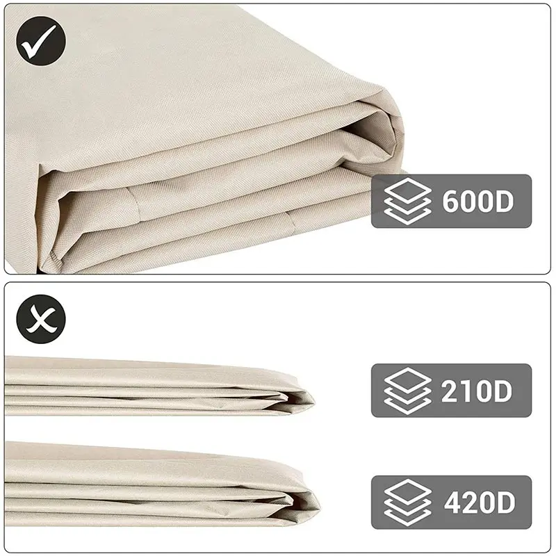 New Beige 600D Outdoor Sofa Chair Cover with Handle Garden Waterproof Wind-Proof Anti-UV Against dust Rain Snow Protection Cover 3