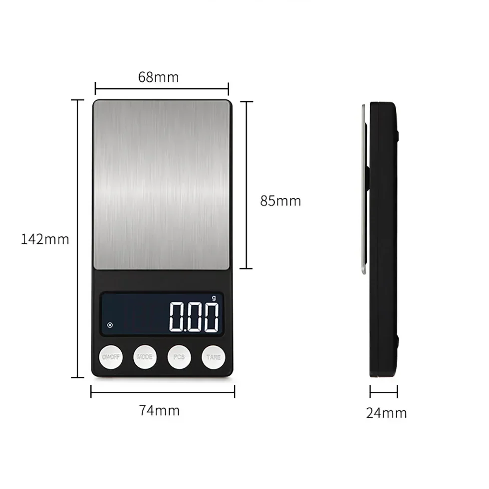 High-Precision Digital Jewelry Pocket Scale with LCD Display