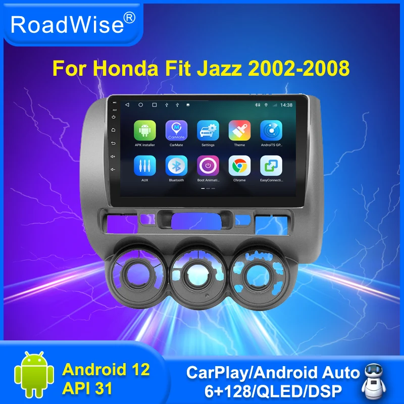 

8+256 Android 12 Car Radio Multimedia Carplay For Honda Fit Jazz City 2002 -2006 2007 2008 4G Wifi GPS DVD 2Din Autoradio Stereo