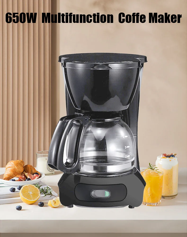 

110V Automatic American Coffe Maker 4Cups Drip Cafe Machine 650W Tea Maker For Home For Office