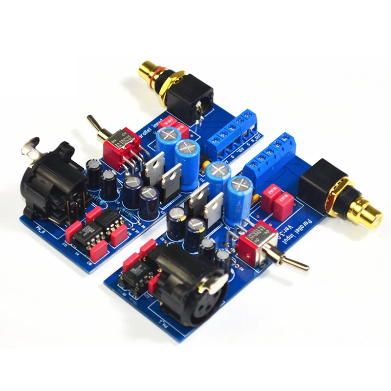 

2pcs SSM2141 Balanced XLR Signal To Unbalanced RCA Single-ended Power Amplifier Board Machine HI Conversion Finished