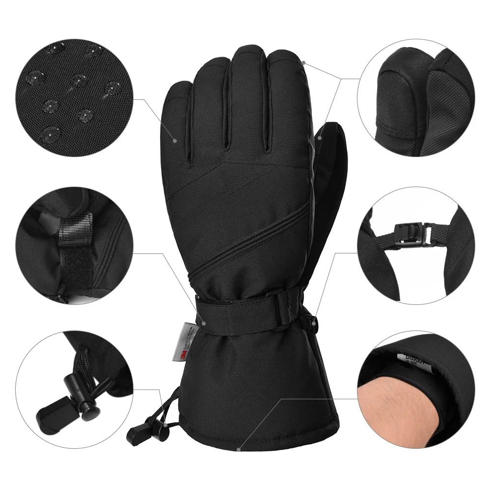 Waterproof Ski Snowboard  Gloves Touchscreen Outdoo Mitten 3M Thinsulate Snow Gloves Motorcycle Gloves Motorcycle Gloves 6