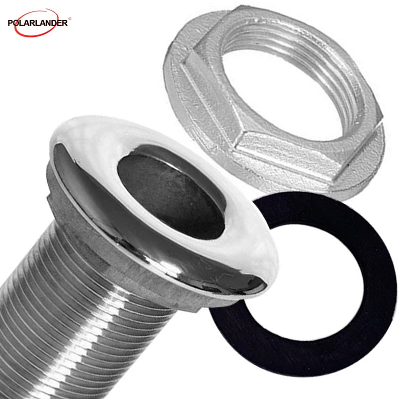 

316 Stainless Steel 2 inch Marine Hardware Accessories Boat Thru Hull Fitting Hose Barb