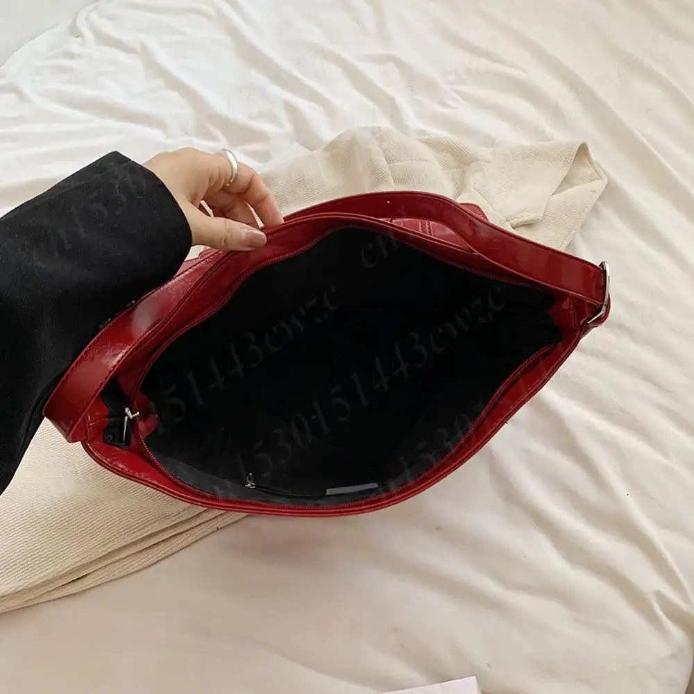 Stylsih Tote Bag per donna borsa a tracolla in pelle PU borse a tracolla di grande capacità Tote Hobo Bag Messenger Bag donna Shopper Bag - immagine 5