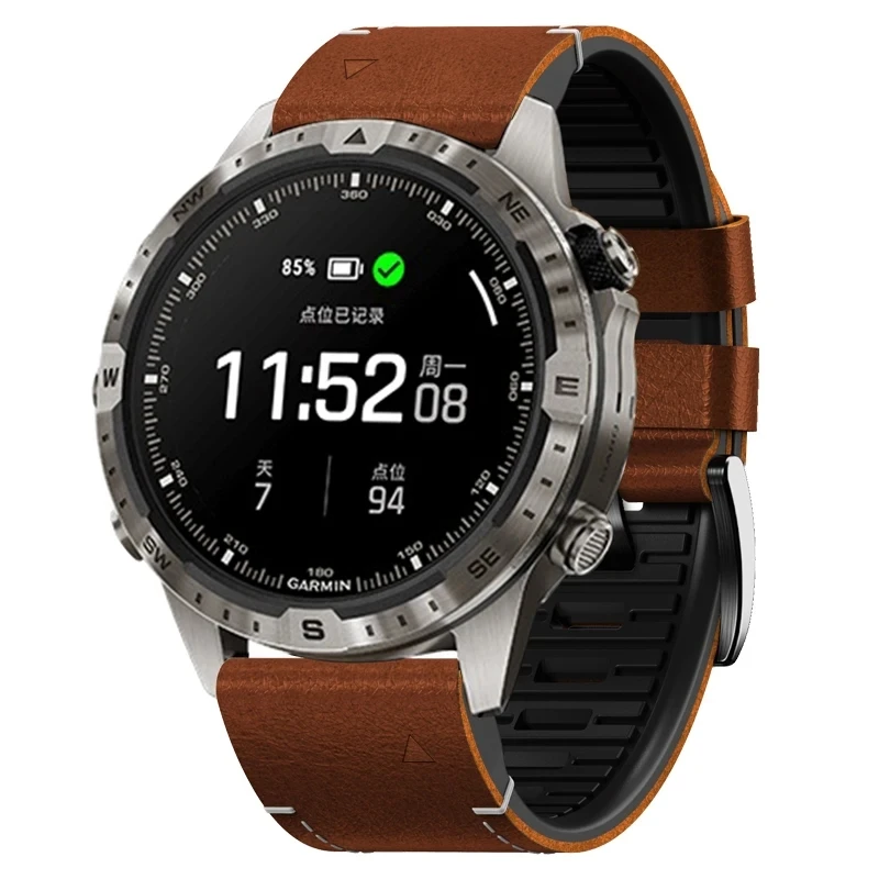Premium QuickFit Leather Silicone Hybrid Watch Strap – Versatile, High-Quality Design