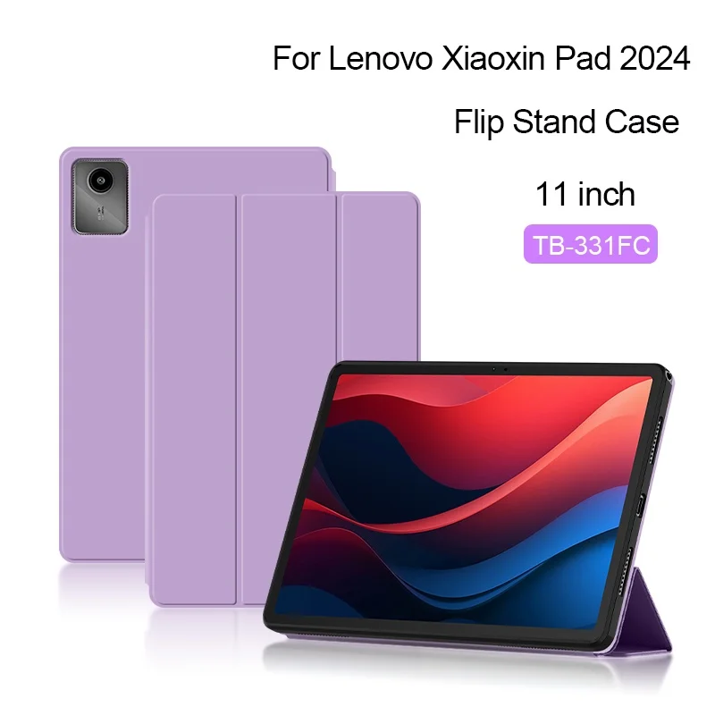 

Smart Case For Lenovo Tab M11 Case 11 inch 2024 TPU Soft Shell Protective Sleeve For XiaoXin Pad 11" TB-331FC Flip Stand Cases