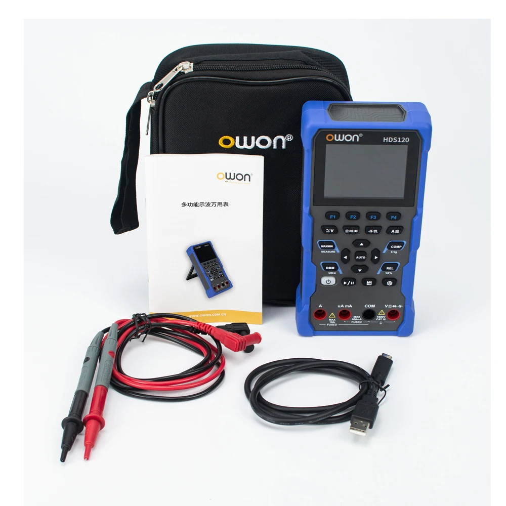 OWON HDS120 Digital Oscilloscope Multimeter 4 1/2 Digit True RMS 1MHz AC DC Voltmeter Current Measure digital multimeter,digital oscilloscope