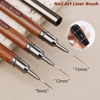Pennelli per nail art Pennello per nail art per dettagli sottili Pennello per disegno fine Pennello per smalto gel UV Strumento di progettazione per manicure