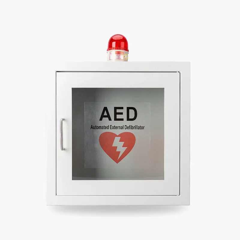 Defibrillator Wall Mounted External Box Emergency Alarm Box Subway Public Area Community Emergency