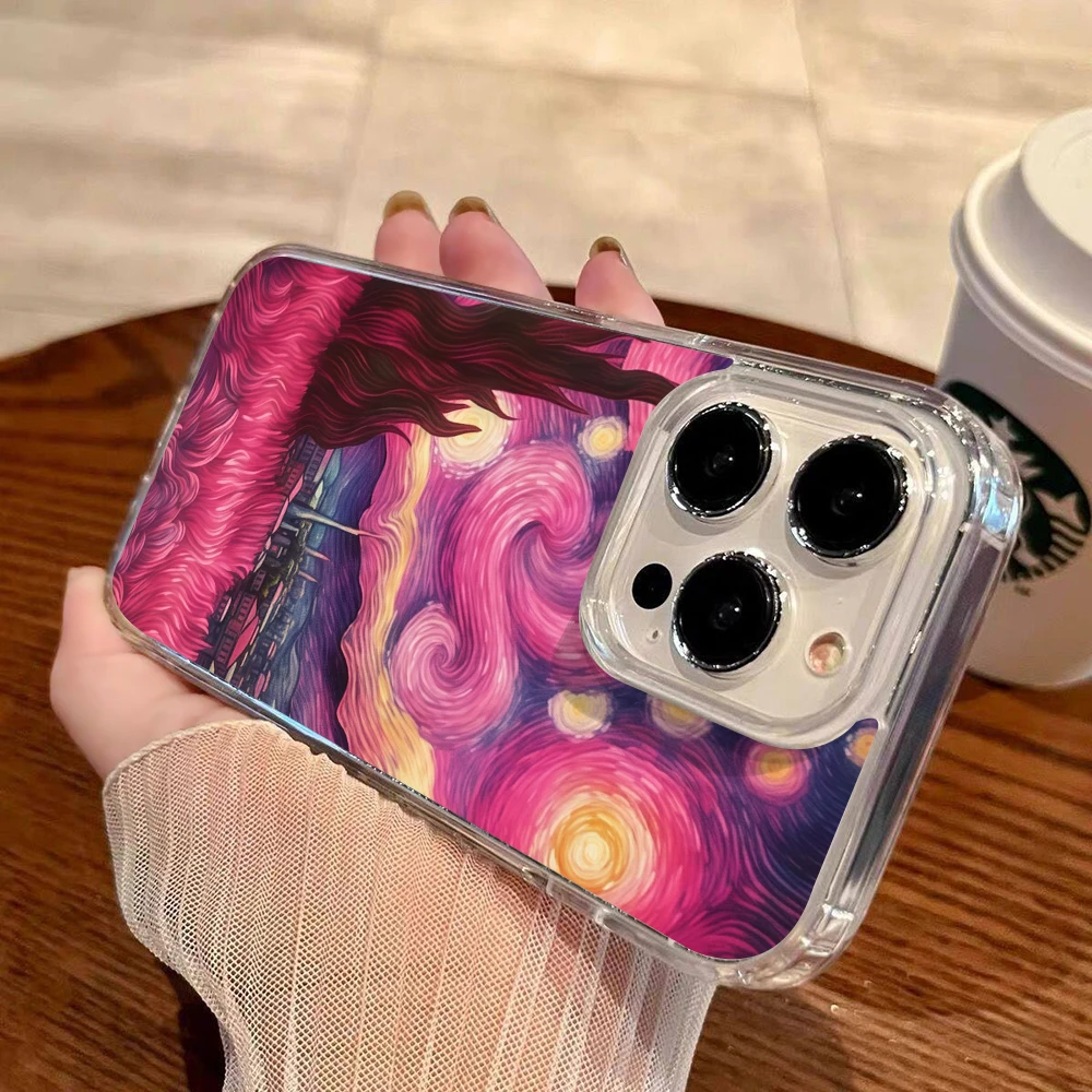 Van Gogh Starry Night Magnetic Clear Phone Case - Artistry in Protection