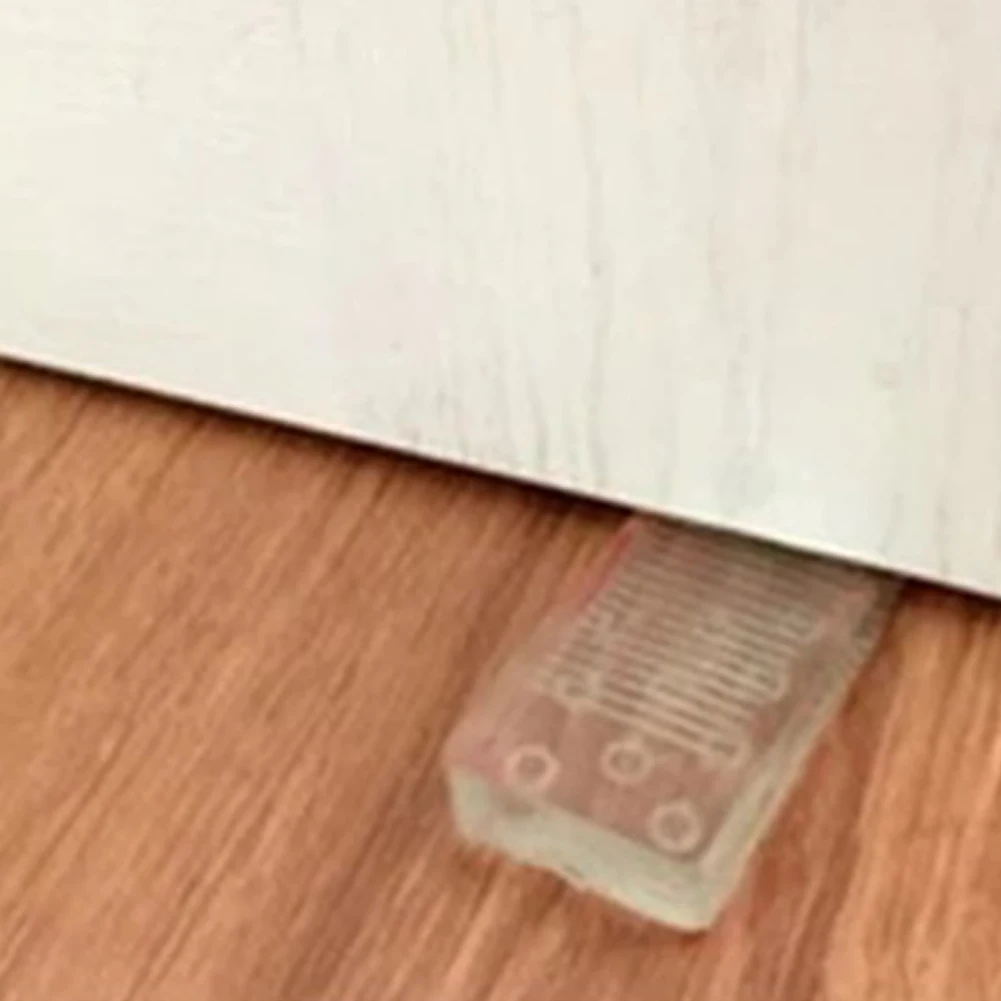 Door Bottom Stopper Durable Silicone Shock Absorbent Block Wedge Doorstops Door Handle Stopper Home Anti-collision