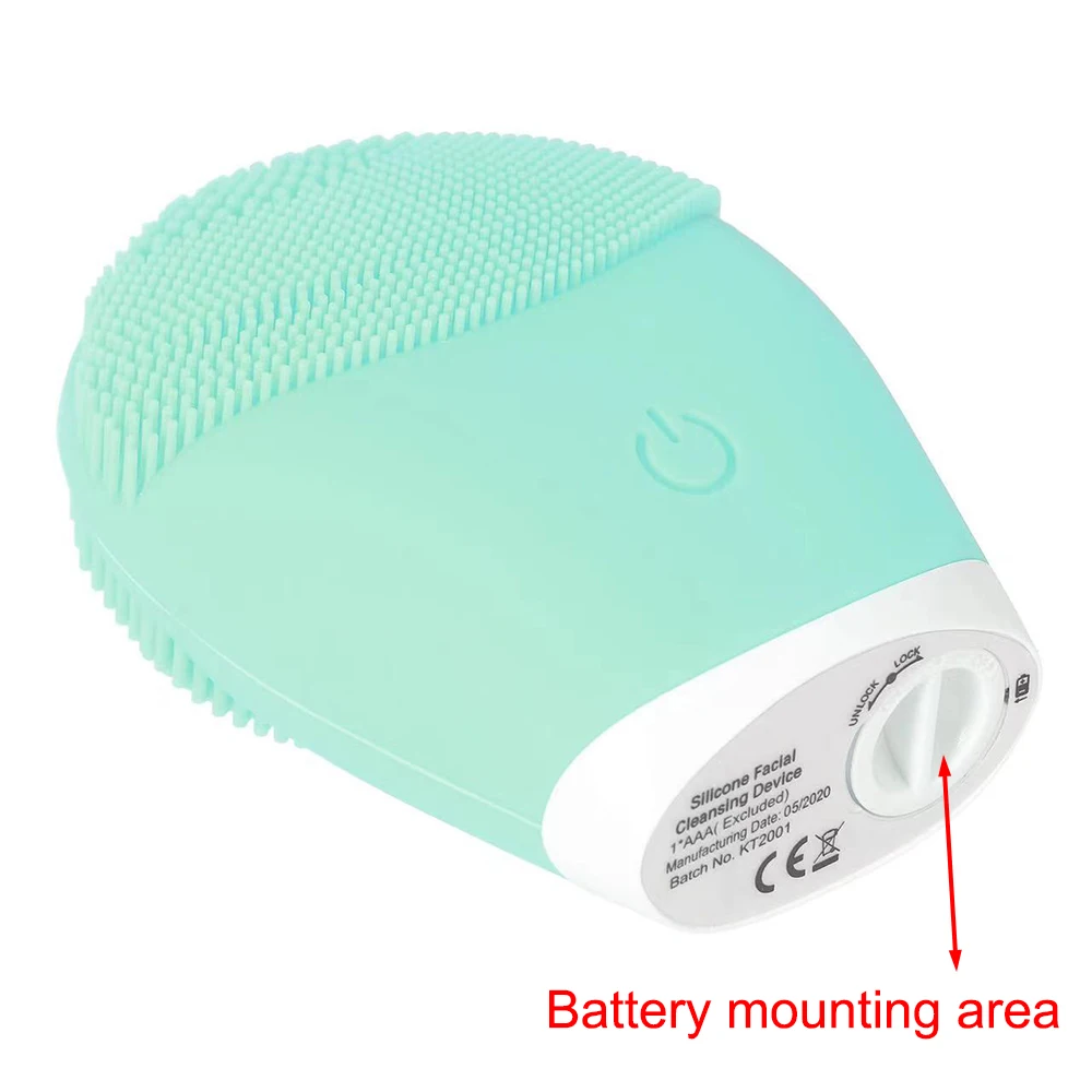 Electric Silicone Facial Cleanser Massager Skincare Massage Tool Beauty Machine Vibration Cleaning Of Pores Self Provided Batter 6