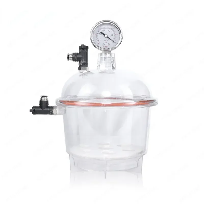 

150mm 250mm Plastic Vacuum Dessicator Laboratory Jar Polycarbonate Dryer Storage Dual valve for Vacuum experiment