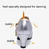 Dance Shoes Women's Soft Bottom New Adult Four Seasons Mid-heel Pumps Teachers Practice Shoes Sailors Social Dancing Sandals 5