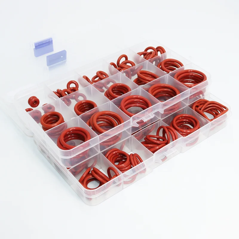 Silicone Heat & Oil-Resistant Red Sealing Washer Gasket