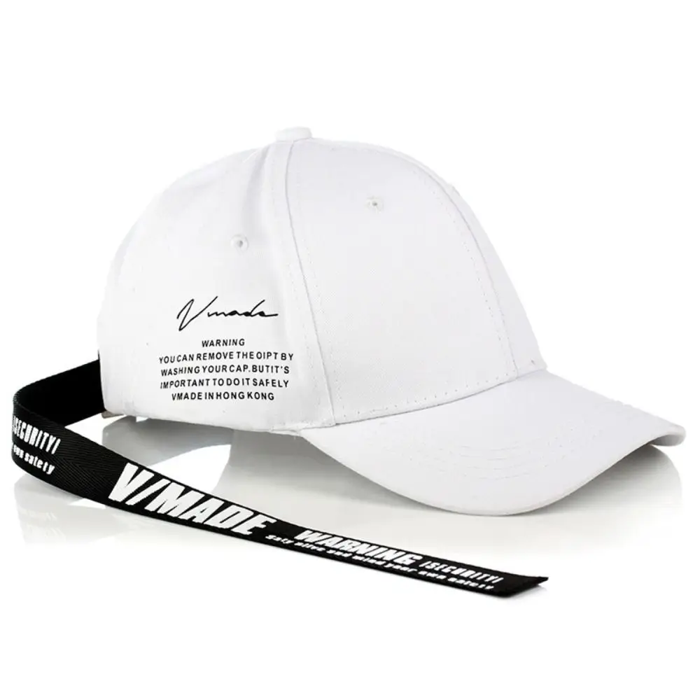 

Men Hats Femme Punk Adjustable Breathable Duckbill Chapeau Baseball Caps Hip Hopr Hats Long Ribbon Cap