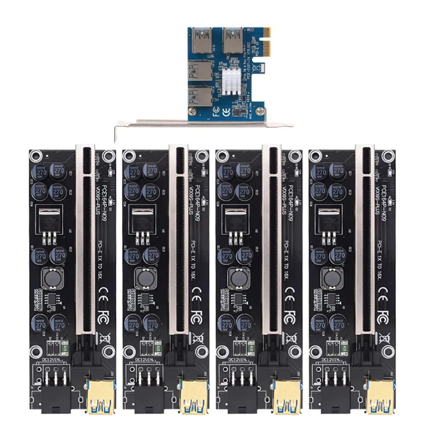 PCI-E Express 1X to 16X Riser 009S PLUS Card PCIE Adapter PCIe Slot Port Multiplier for BTC Bitcoin Miner Mining | Компьютеры и офис