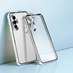 Shockproof Armor Back Cover with Push - Pull Frosted Backboard Design - Galaxy A26 5G (Silver)