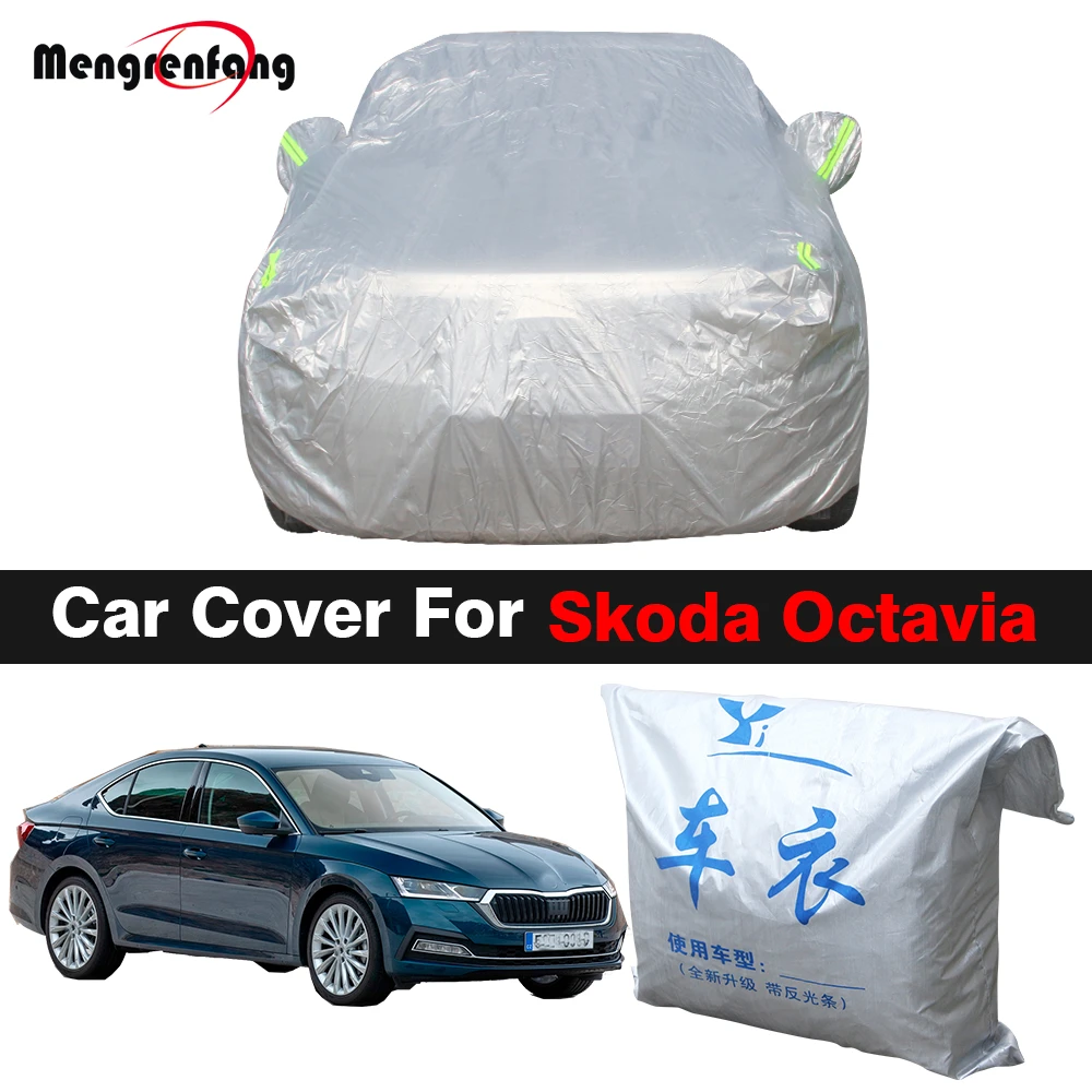 sun cover for car Car Cover Auto Outdoor Anti-UV Sun Shade Rain Snow Wind Prevent Cover All Weather Suitable For Skoda Octavia Tire Cover