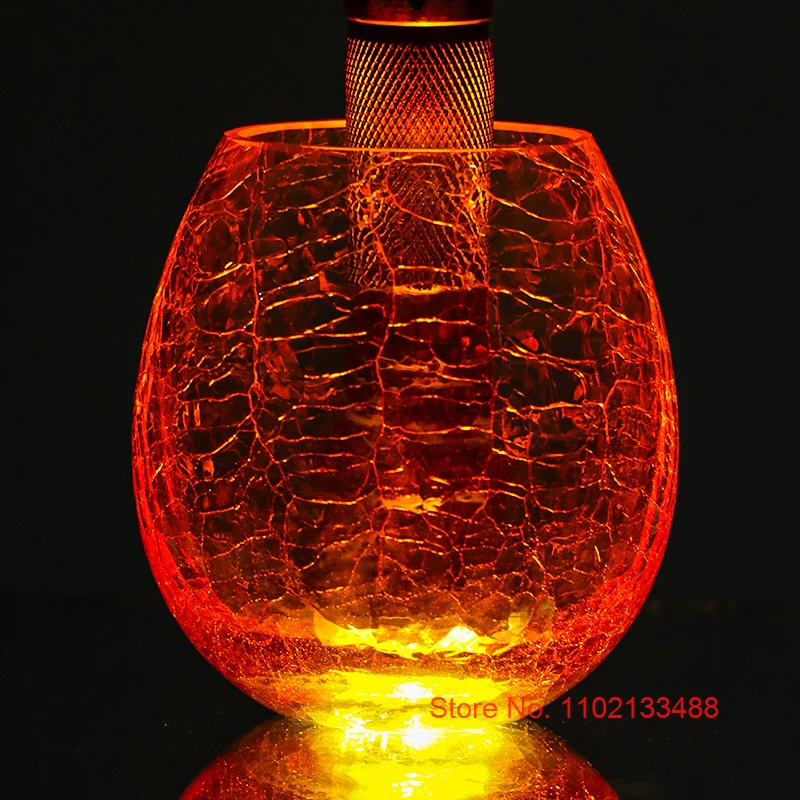 360ml Ice Cracked Whiskey Tasting Cup Vast Ocean Crystal Wine Glasses Imitated Crack Whisky Tumbler Beer Mug Vodka Liquor Teacup