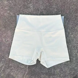 Women's Solid Color Compression Athletic Shorts - Soft, Comfortable, and Sexy for Yoga, Gym, and Jogging (Light ivory)