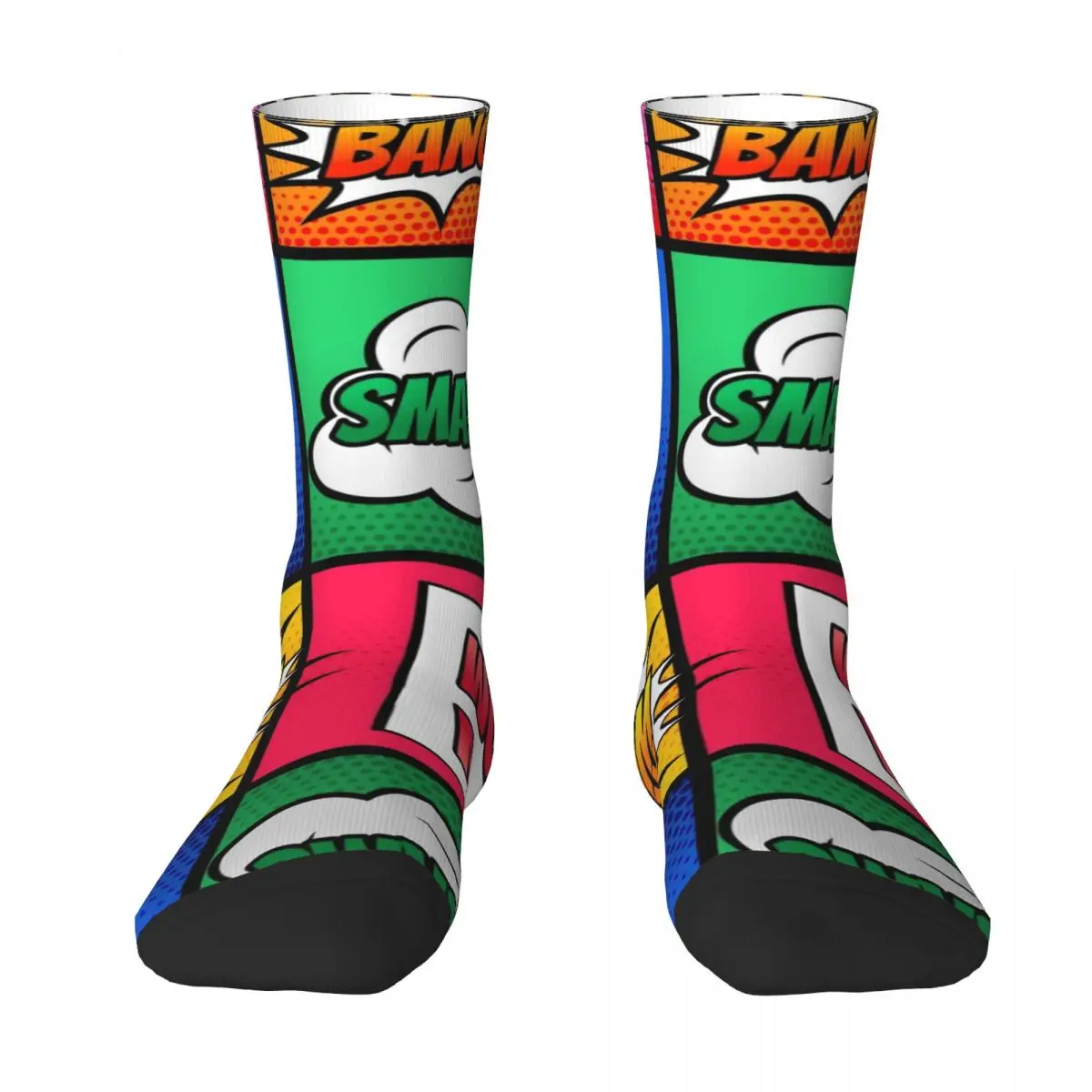 

Adult Socks Panels Crazy Colorful Comic Book Panels Arts-gift For Moms The Best Buy Joke Vintage Knapsack Compression Socks