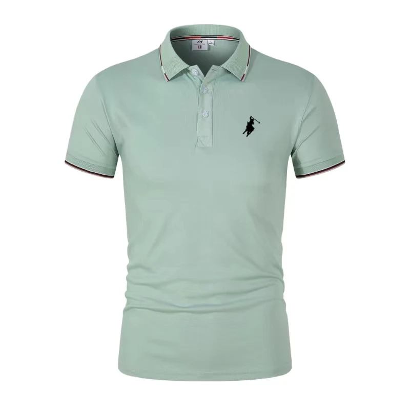 

High end and atmospheric 2024 new men's casual short sleeved polo shirt fashion T-shirt men's breathable polo shirt men's top