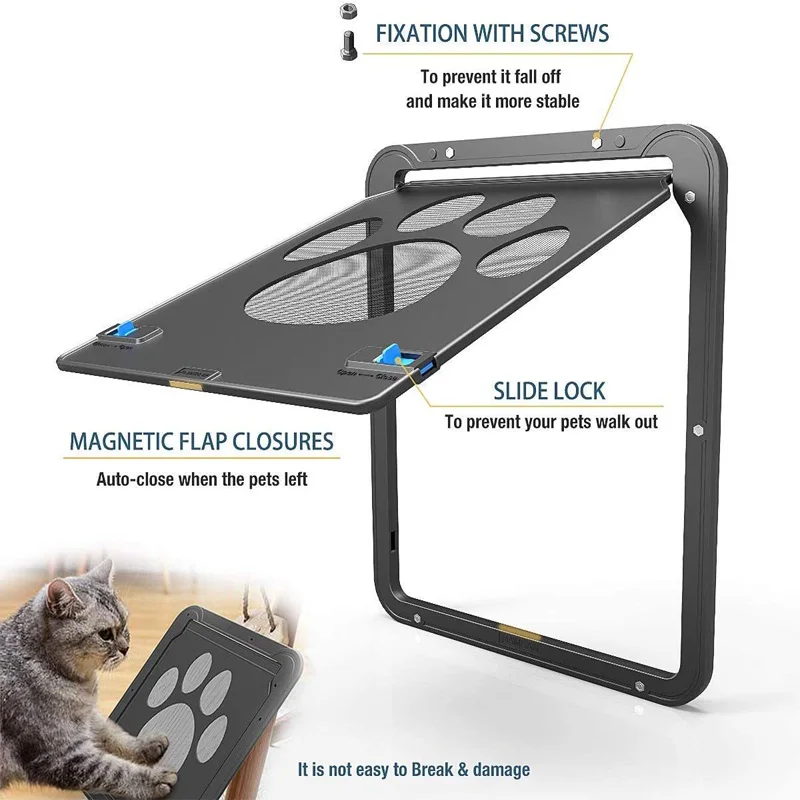 HOT Amazon Lockable Cat Door Pet Door Cat Dog Screen Door
