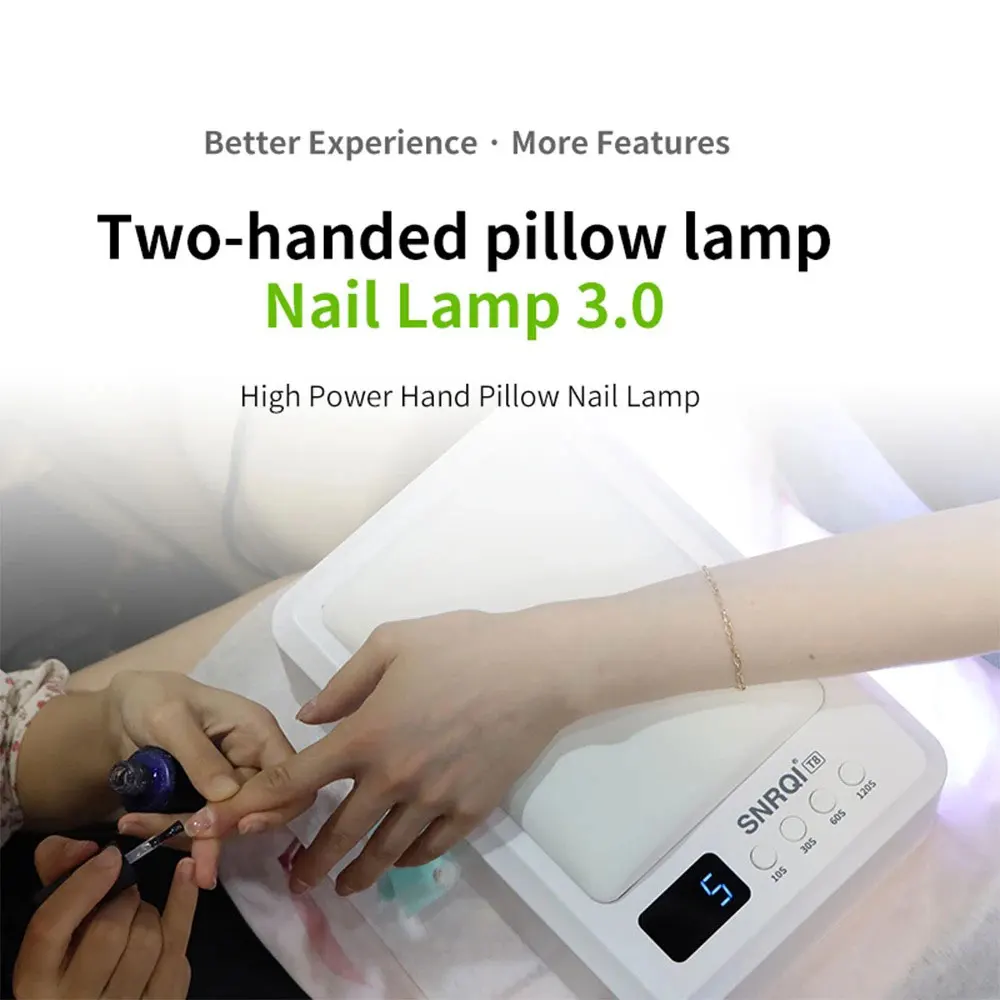 Nail Lamp With Hand Pillow 72W Nail Dryers Gel Lamp for Curing All Gel Nail Polish 60Pcs Beads UV LED Nail Lamp for Nail UV Art 2