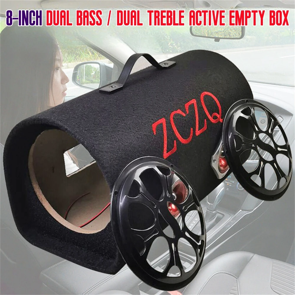 Vehicle Audio Modification Wooden Box Accessories 8- Inch Tunnel Dual Bass/Dual Treble Shell for Car/Home subwoofer Empty Box