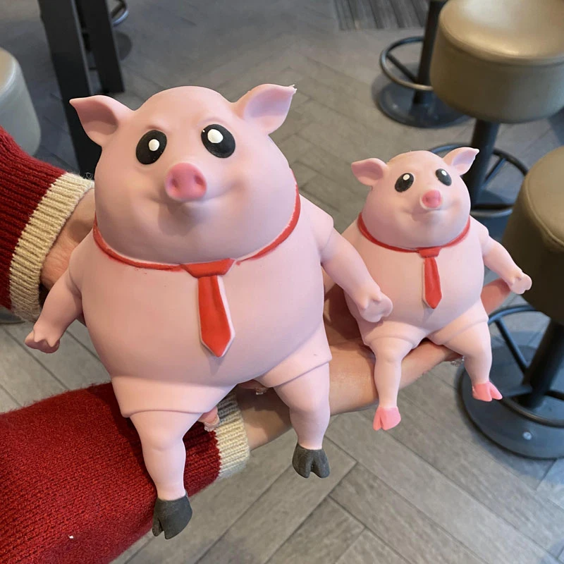 Creative New Pink Pig Stress Relief Decompression Toy Cute Squeeze Animal Little Pig Doll Pinch Fidget Toy 2