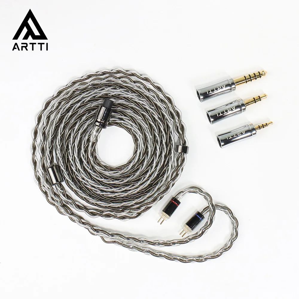 

ARTTI WAVE A11 Earphone Cable 8 Cores 144 Strands Silver-plated 7N OCC Copper 2.5+3.5+4.4mm 3in1 Metal Plug 2pin/QDC/MMCX Cable