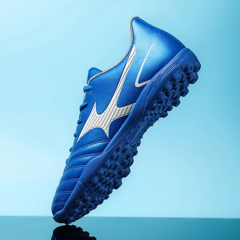 

Hot Sale Mens Cheap Football Boots Black Blue Turf Soccer Shoes For Men Student Sport Shoe Indoor Latest Soccer Cleats Boy