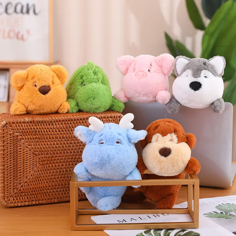 

1 шт., 22 см, яркие мягкие плюшевые животные, милая свинка, панда, кролик, медведь, дракон, мягкие бытовые милые предметы, кукла для украшения дома