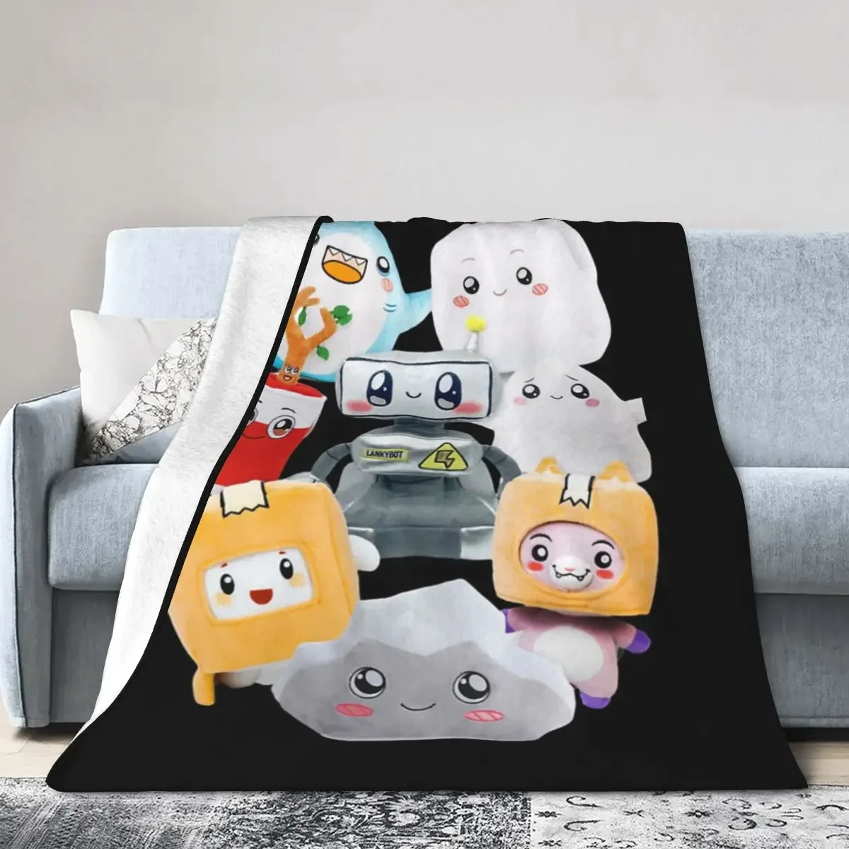 Rocky Lankybox Lanky Box Coperte Soft Warm Flanella Coperta Per Letto Soggiorno Picnic Viaggio Casa Divano