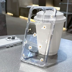 Luxury Transparent Soft Clear Case with Fashion Flower Daisy Design - Galaxy S22 5G (BA - P0398)