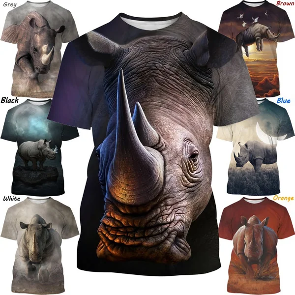 

Summer Stylish Men 3D Pattern Short Sleeve T-shirt Loose Round Neck Men Tops