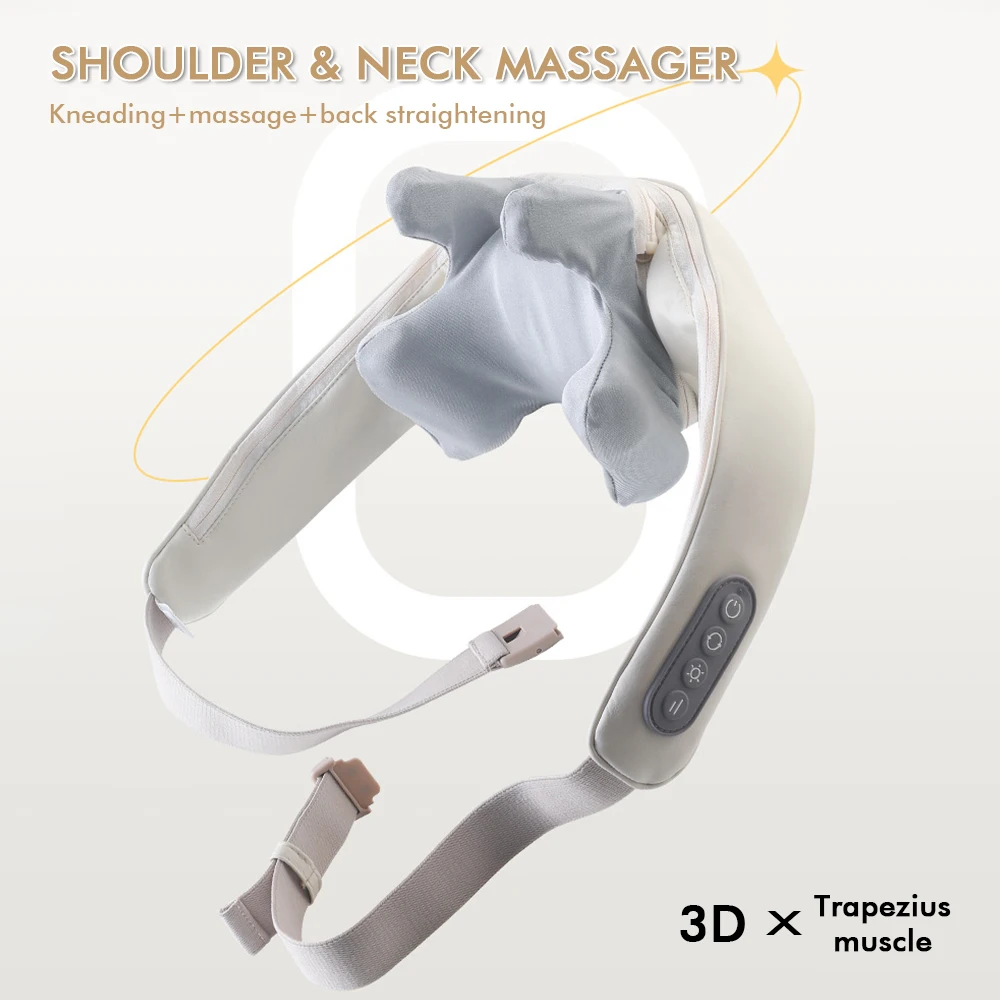 2026 NUOVO Massaggiatore senza fili per collo e schiena Collo e spalle Impastamento Massaggio Scialle Collo Cervicale Rilassante Trapezius Massaggiatore - immagine 6