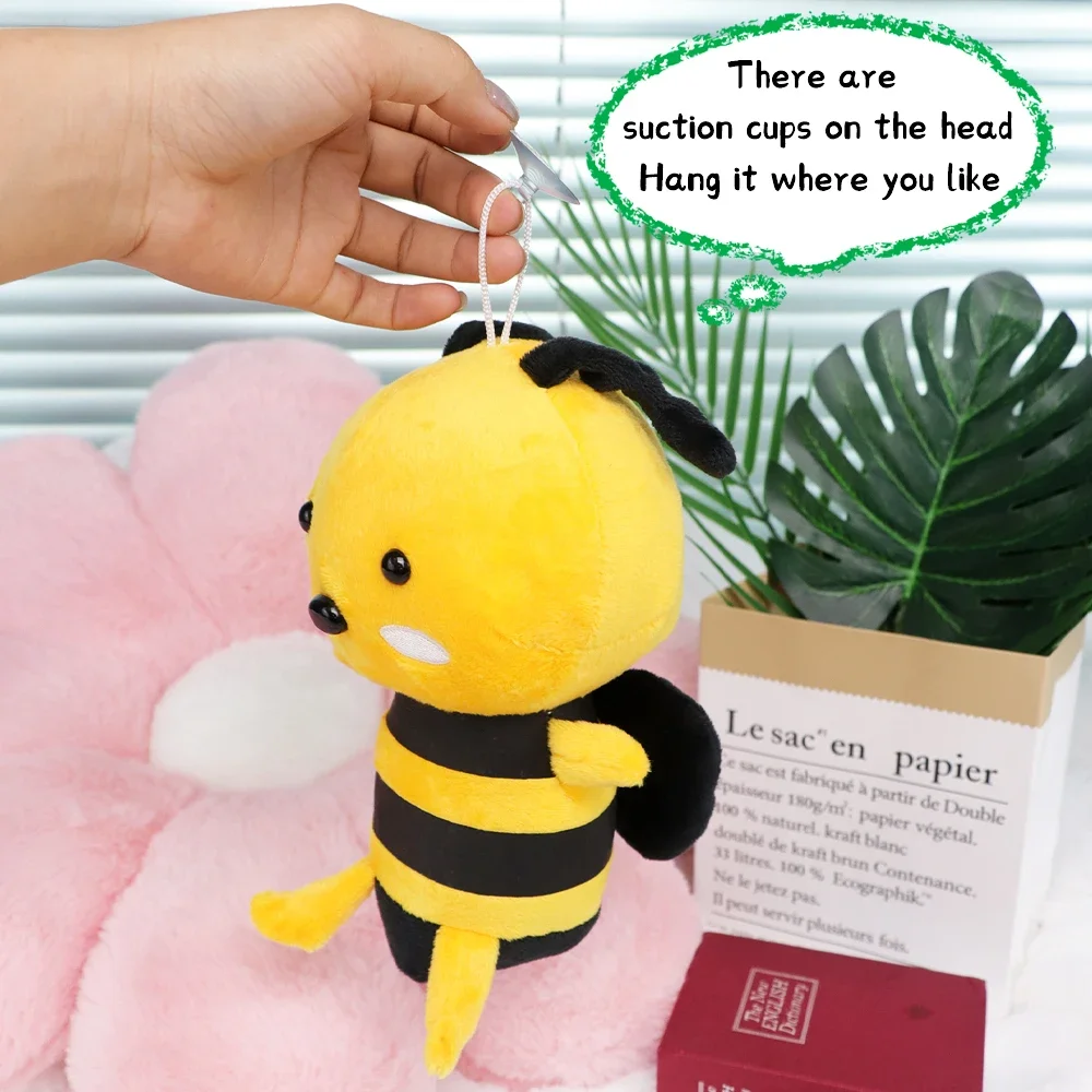 Yellow Little Bee Plush Pendant Soft Fabric Home Decorative doll
