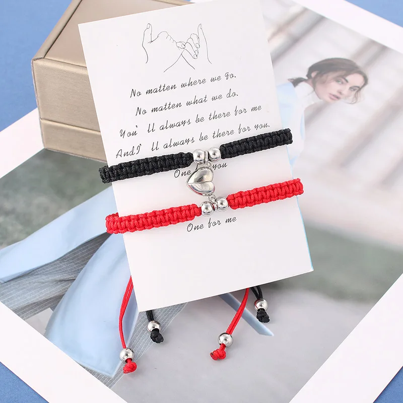 Handmade Red Thread Couple Bracelet for Lovers Valentine