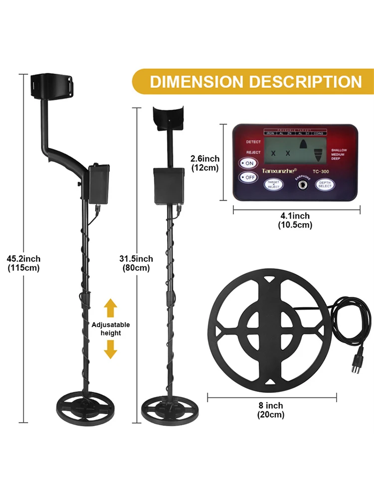 Tanxunzhe New Underground Metal Detector Gold Detectors Treasure Hunter Detector Circuit Metales High Sensitivity Waterproof