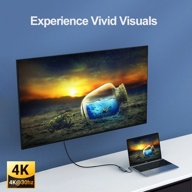 5-in-1 USB C HUB Type-C to HDMI Adapter 4K 30Hz PD100W Dock USB-C 3.1 Splitter for MacBook iPad Pro Huawei USB 3.0 HUB