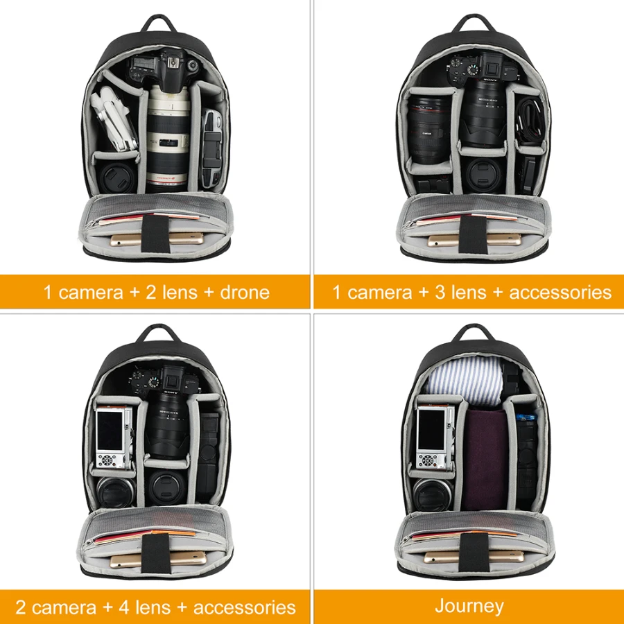 Camera Backpack Small,9L Digital Camera Bag, Waterproof Cute Compact Outdoor Cam
