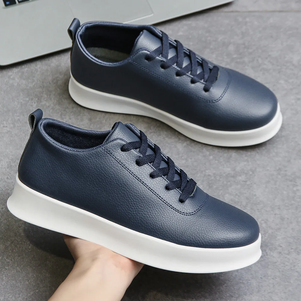 Fashion Black Casual Shoes for Men Outdoor Comfortable Men Sneakers Non-slip Walking Shoes Designer Lace-Up Men Sport Shoes