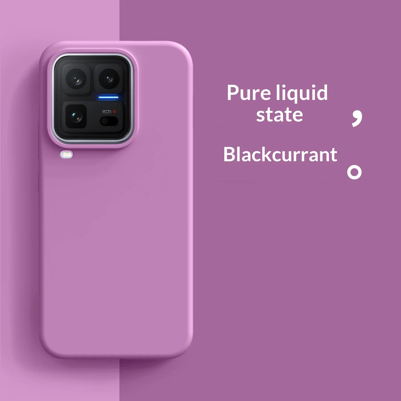 Simple Solid Color Liquid Silicone Shockproof Case - Skin-Friendly Handle Cover